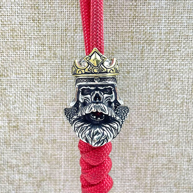 Outdoor Furniture Diy - Dual สี Crown Skull King ประติมากรรมทองเหลืองมีดลูกปัด