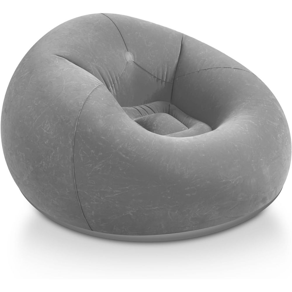 Outdoor Furniture Grey - เก้าอี้บีนแบ็กเป่าลมสีเทา, โซฟาพกพาสำหรับผู้ใหญ่และเด็ก, เก้าอี้นั่งชมภาพยนตร์กลางแจ้ง, เก้าอี้พักผ่อนในห้องเรียน, หรือเก้าอี้อ่านหนังสือ