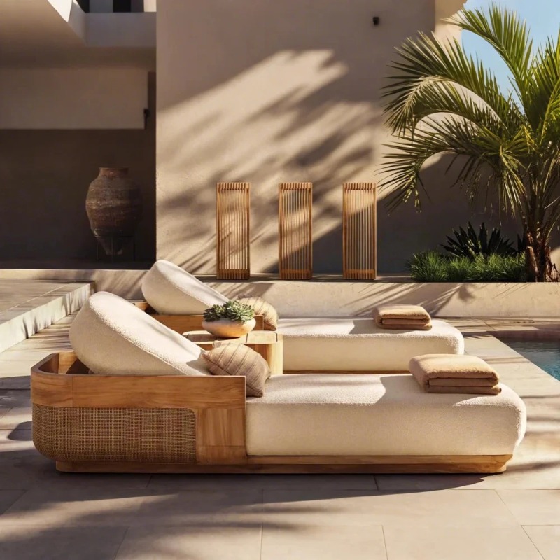 Outdoor Furniture Lounge Set - ชุดเก้าอี้ชายหาดและเตียงอาบแดด ซัน บีช เลาจน์ ชิร์ต แอนด์