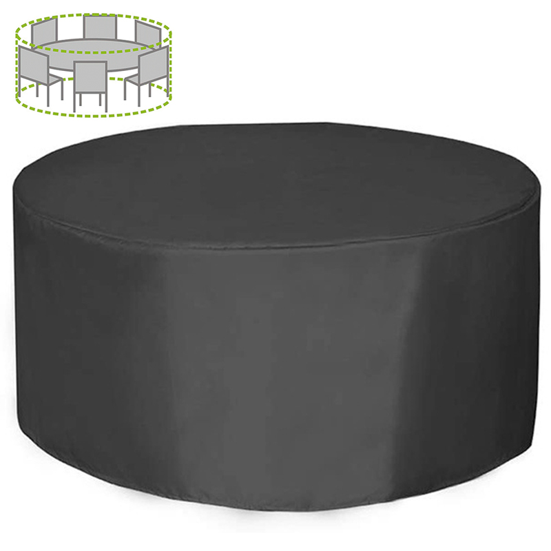 Outdoor Furniture Lowes - ผ้าคลุมเฟอร์นิเจอร์ทรงกลม 12 ขนาด 210D ผ้าคลุมเฟอร์นิเจอร์สำหรับลานบ้านแบบหนาพิเศษ กันน้ำ