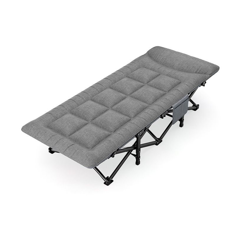 Outdoor Furniture Fabric - เตียงสนามพับได้แบบพกพา น้ำหนักเบา โครงเหล็ก 10 ขา รูปทรง