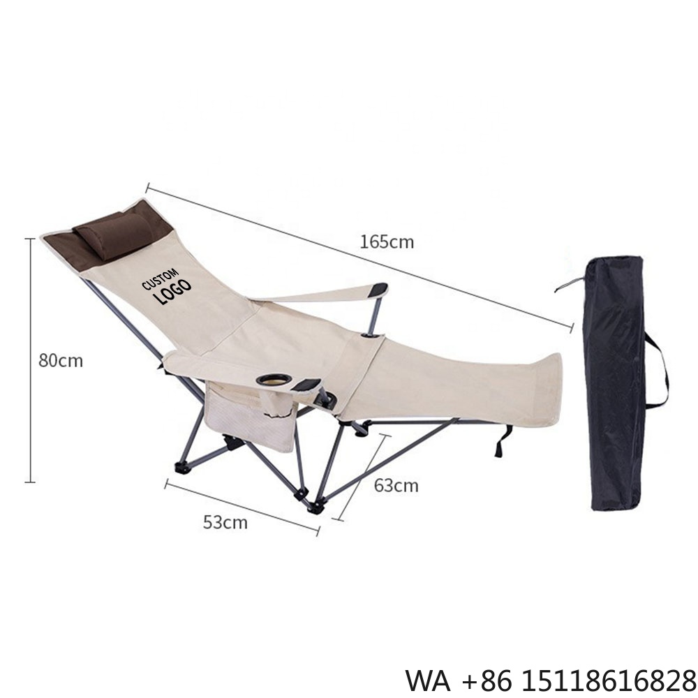 Outdoor Furniture With Storage - เก้าอี้พับพกพาปรับเอนได้ น้ำหนักเบา ปรับระดับได้ สำหรับตั้งแคมป์กลางแจ้ง ชายหาด ระเบียง