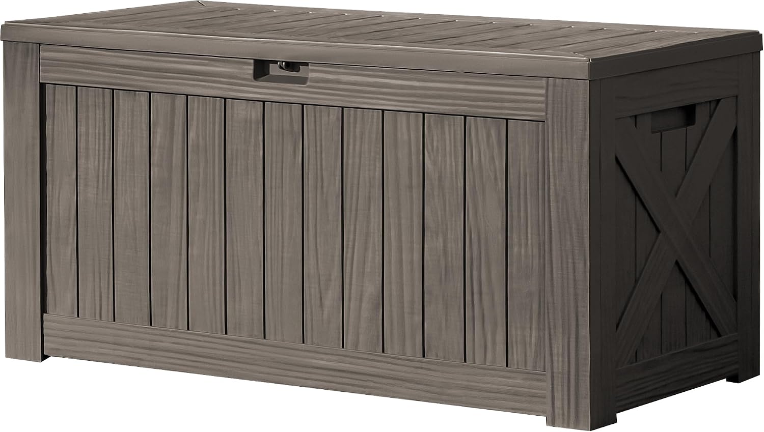 Outdoor Furniture With Storage - กล่องเก็บของขนาดใหญ่ 120 แกลลอน สำหรับใช้งานกลางแจ้ง ตู้เก็บของกันน้ำ ทำจากเรซิน