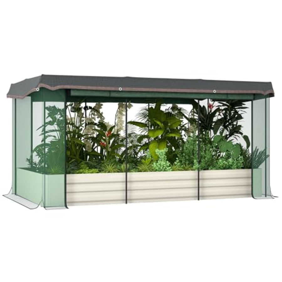 Planter Raised Metal - แปลงปลูกผักยกพื้นชุบสังกะสี ขนาด 7.3 x 3.4 x