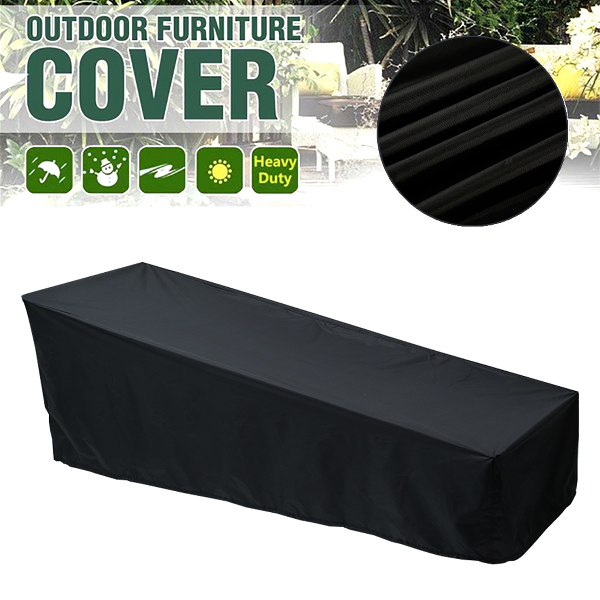 Outdoor Furniture Lounge Set - สวนกลางแจ้งเตียงอาบแดด Sun Lounger COVER Patio เก้าอี้เลานจ์กลางแจ้ง