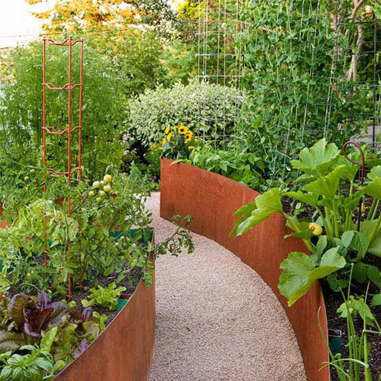 Planter Raised Metal - แปลงปลูกผักยกพื้นเหล็กคอร์เทนสำหรับปลูกผักและดอกไม้
