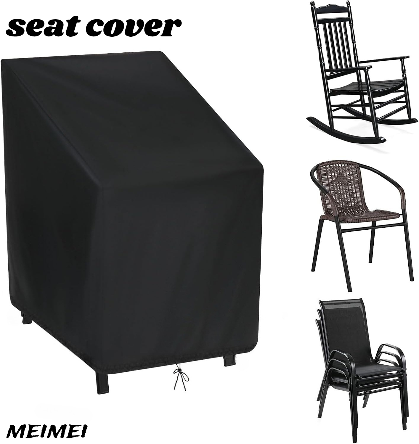 Outdoor Furniture With Storage - ถุงเก็บเก้าอี้แบบซ้อนกันได้ ป้องกันฝุ่นละออง สำหรับเฟอร์นิเจอร์สวนกลางแจ้ง คุณภาพสูง กันน้ำ กันฝุ่น