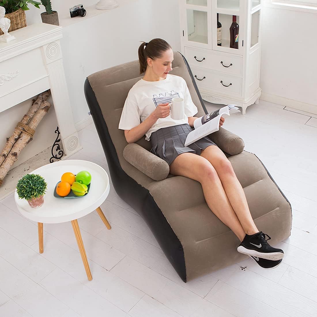 Outdoor Furniture Lounge Set - พับโซฟา,Inflatable Lounge เก้าอี้หนาทนทานพับ, ขนาดกะทัดรัด GAMING Lounger