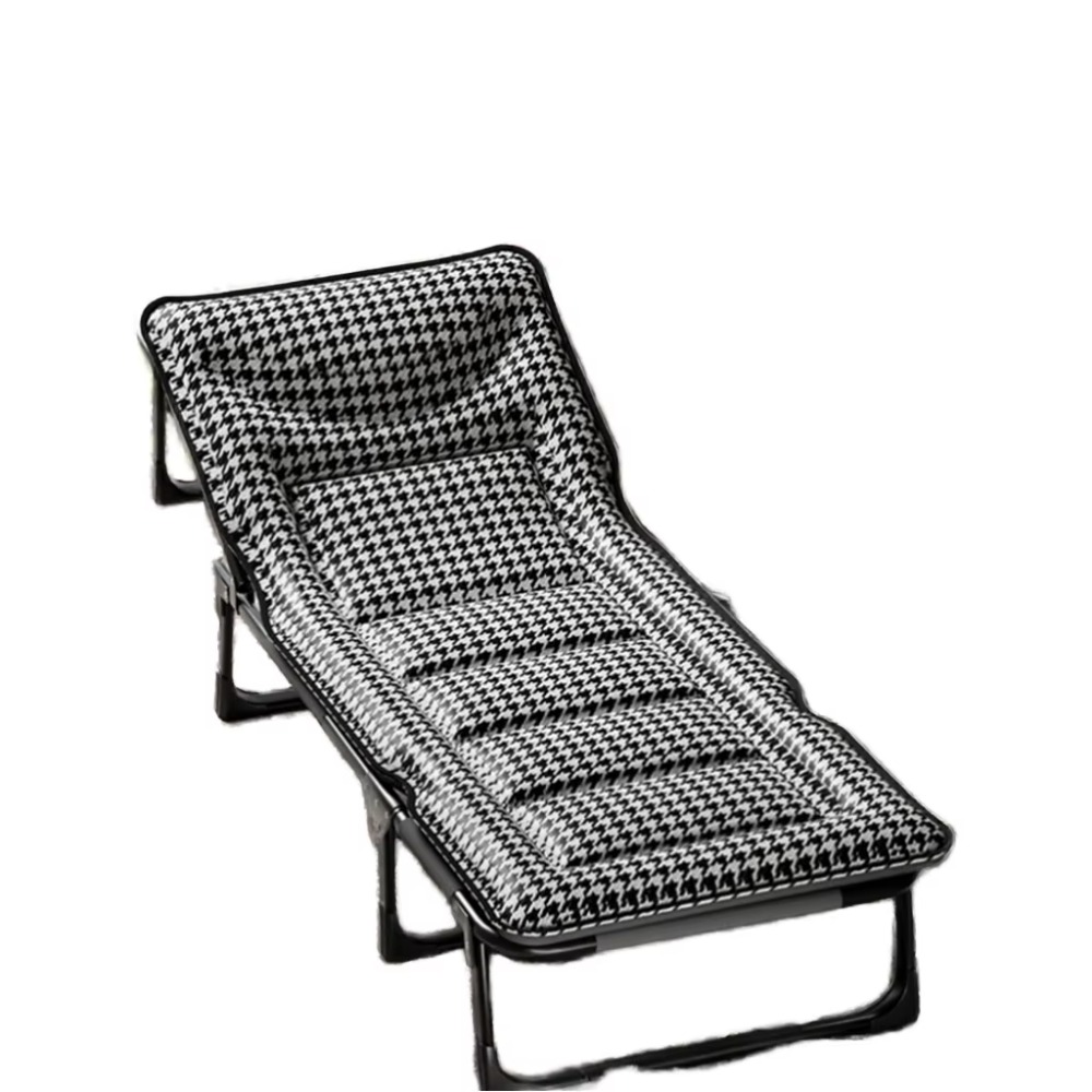 Outdoor Furniture Fabric - เตียงสนามพับได้ปรับระดับได้ ดีไซน์ทันสมัย ทำจากโลหะ พร้อมที่นอนบุนวม พกพาสะดวก ใช้ได้ทั้งในสวนสาธารณะและบ้านพักแขก