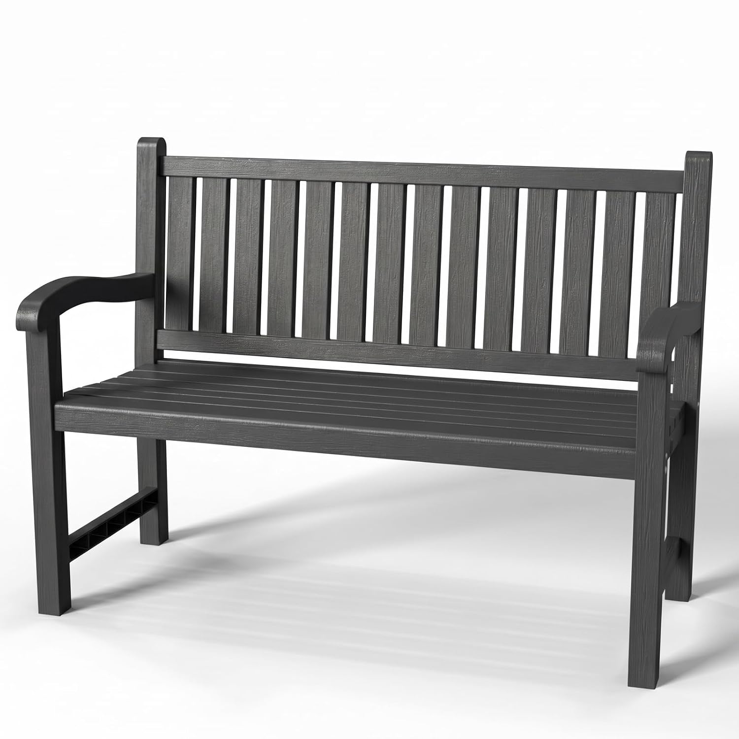 Outdoor Furniture Bench - ม้านั่งกลางแจ้งสำหรับ 2 คน เก้าอี้ลานบ้านเรซินกันน้ำ โครงสร้างแข็งแรง ทนทาน
