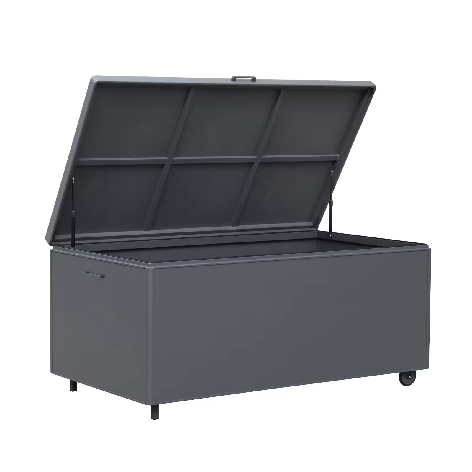 Outdoor Furniture With Storage - กล่องเก็บของกลางแจ้งกันน้ำ ทำจากอลูมิเนียมและพีวีซี รูปทรงสี่เหลี่ยม สำหรับเก็บเบาะรองนั่งในสวน เฟอร์นิเจอร์จัดเก็บของในสวน