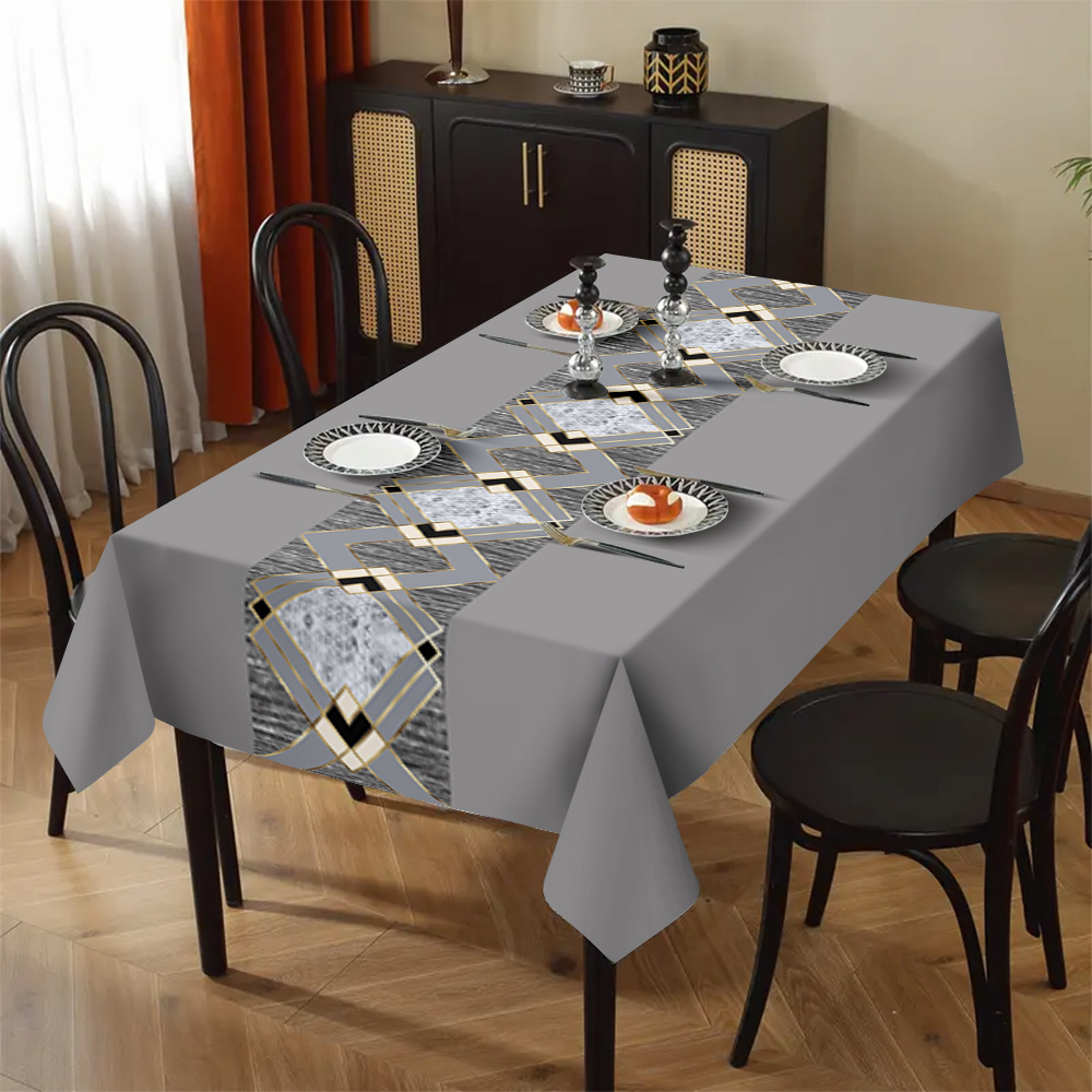 ผ้าปูโต๊ะลายสีเทาอ่อนแบบง่ายๆ  - Outdoor Furniture Grey บทวิจารณ์และราคา