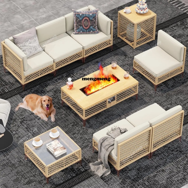 ชุดเฟอร์นิเจอร์สนาม 9 ชิ้น พร้ - Outdoor Furniture With Fire Pit Table บทวิจารณ์และราคา