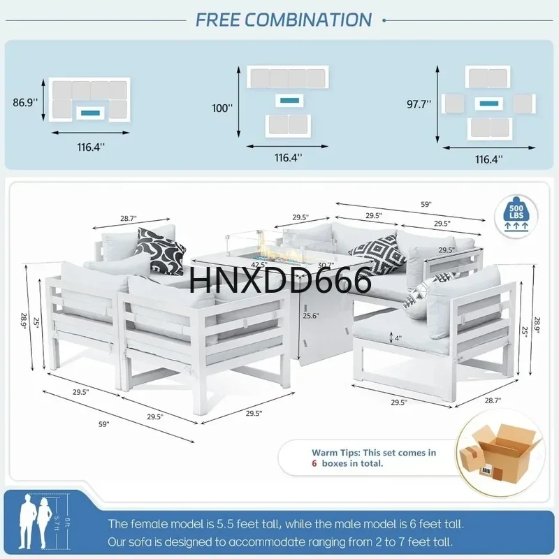 ชุดเฟอร์นิเจอร์อลูมิเนียมสำหรั - Outdoor Furniture With Fire Pit Table บทวิจารณ์และราคา