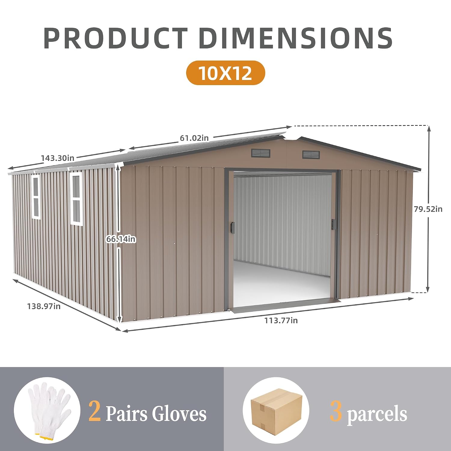 โรงเก็บของกลางแจ้งขนาด 10x12 ฟ - Outdoor Furniture With Storage บทวิจารณ์และราคา