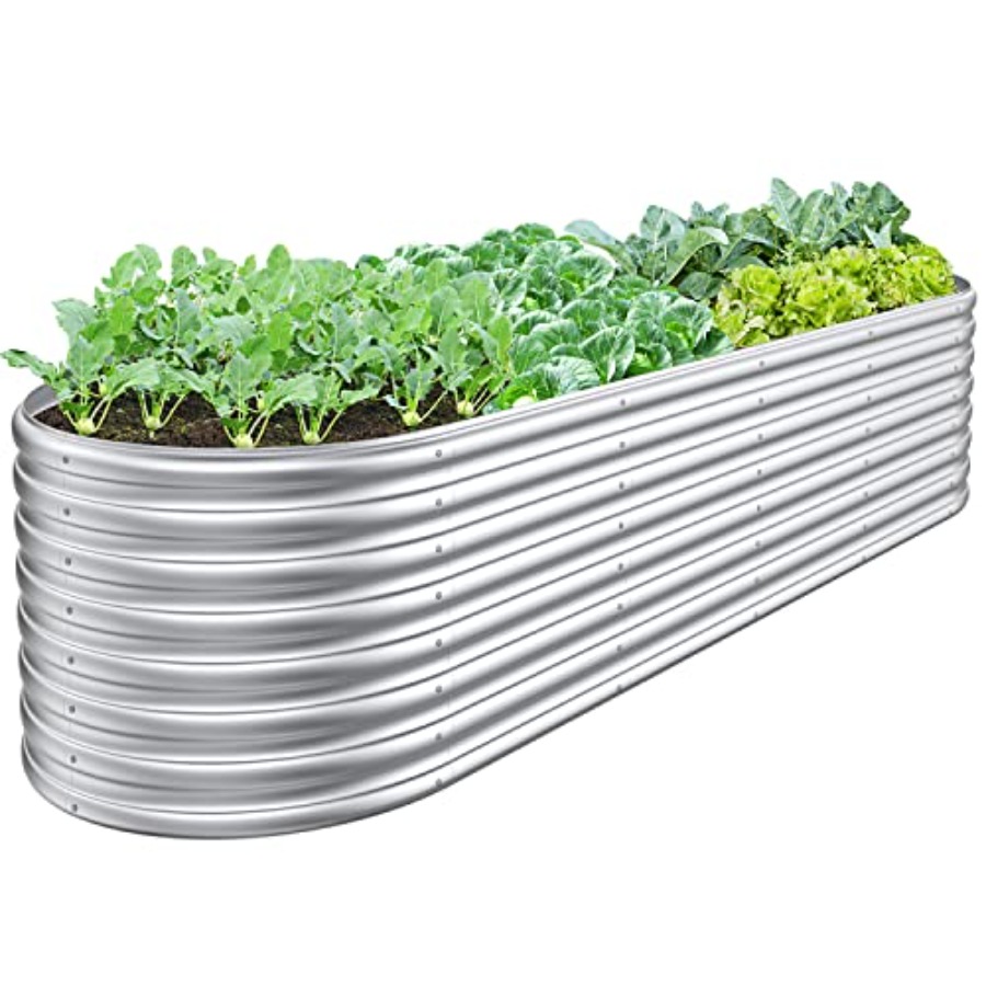 แปลงปลูกผักยกพื้นกลางแจ้งขนาด  - Planter Raised Metal บทวิจารณ์และราคา