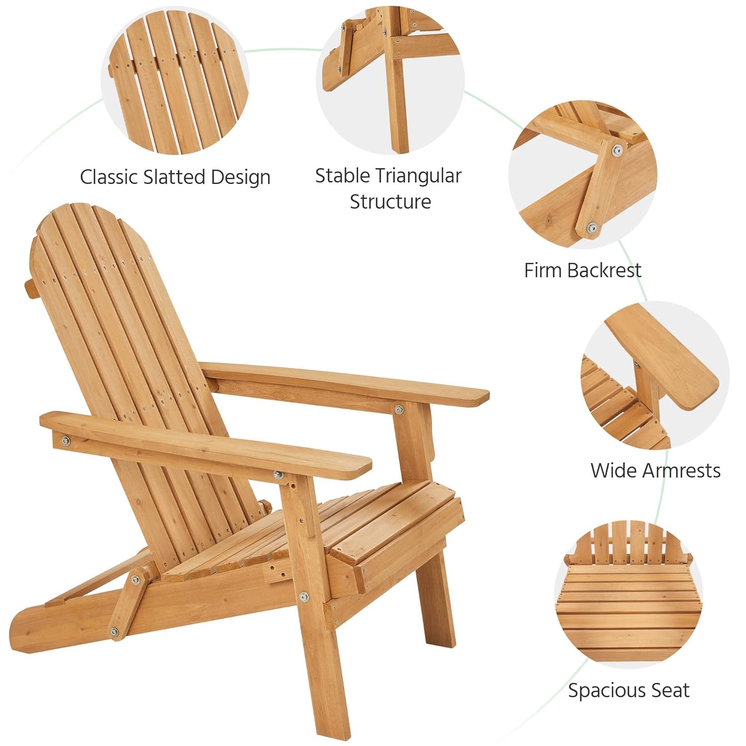 ชุดเก้าอี้ Adirondack พับได้ 2 - Outdoor Furniture Lounge Set บทวิจารณ์และราคา