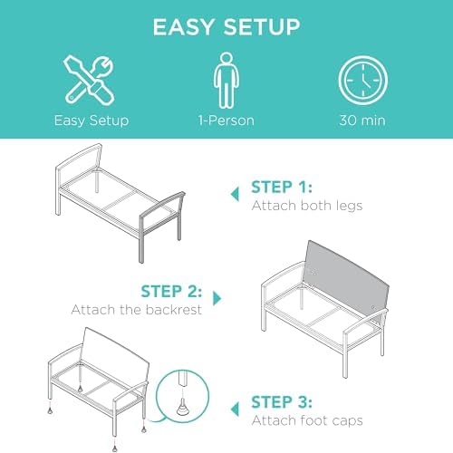 ม้านั่งกลางแจ้ง 2 ที่นั่ง ทำจา - Outdoor Furniture Bench บทวิจารณ์และราคา