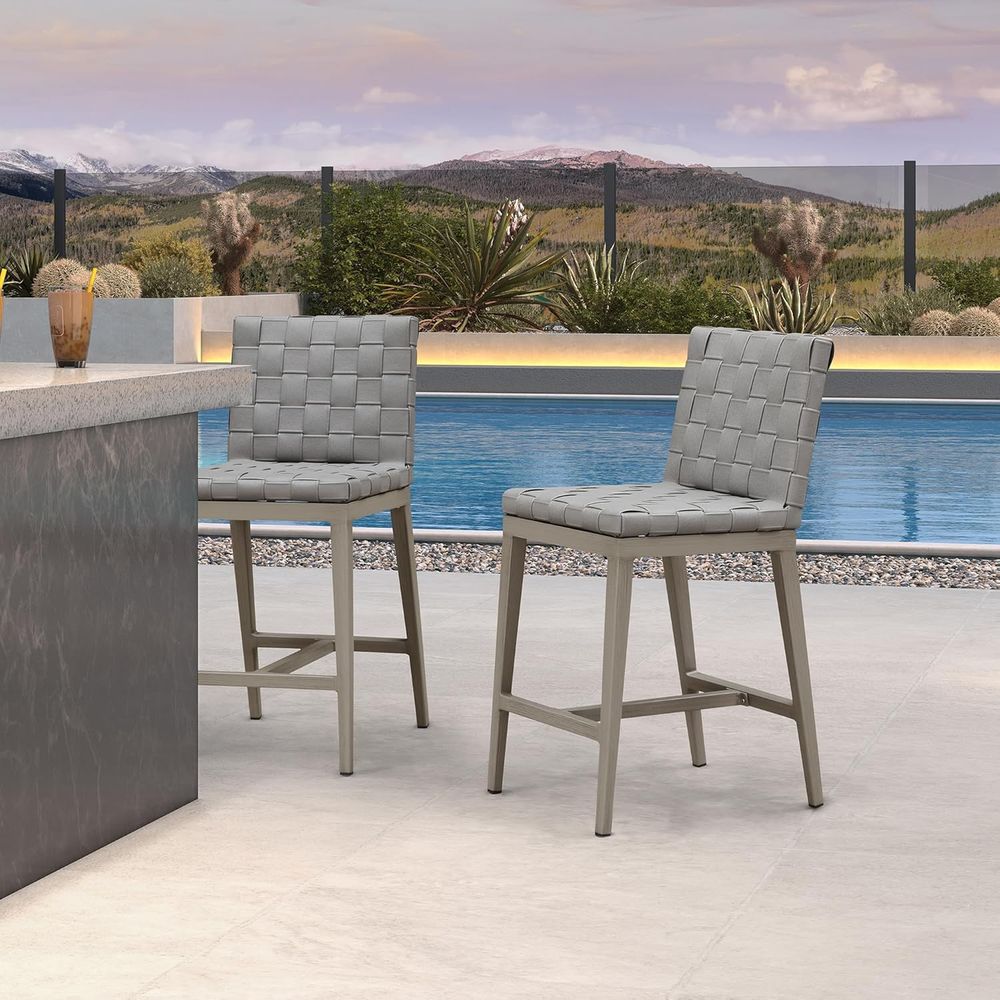 ชุดเก้าอี้บาร์สูงสำหรับกลางแจ้ - Outdoor Furniture Grey บทวิจารณ์และราคา