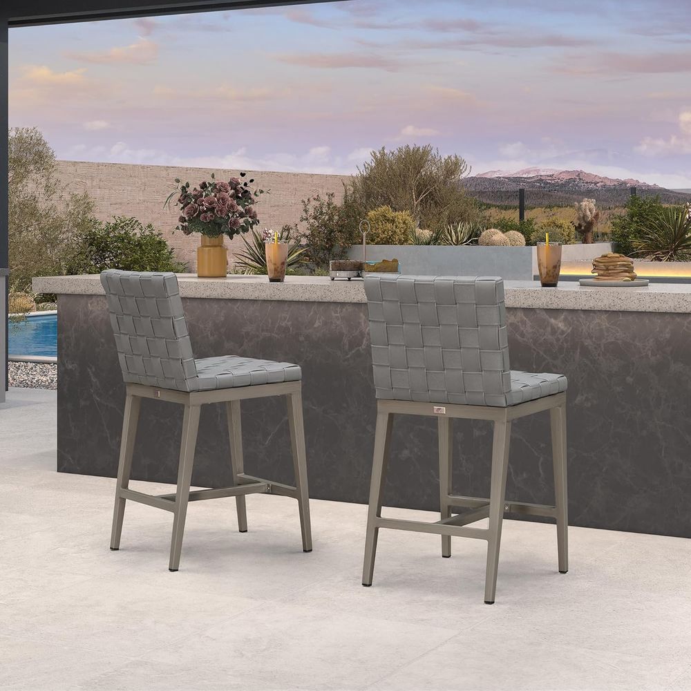 ชุดเก้าอี้บาร์สูงสำหรับกลางแจ้ - Outdoor Furniture Grey บทวิจารณ์และราคา