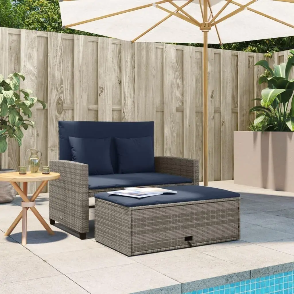 โซฟาสวนแบบปรับเปลี่ยนได้สีเทาแ - Outdoor Furniture Grey บทวิจารณ์และราคา
