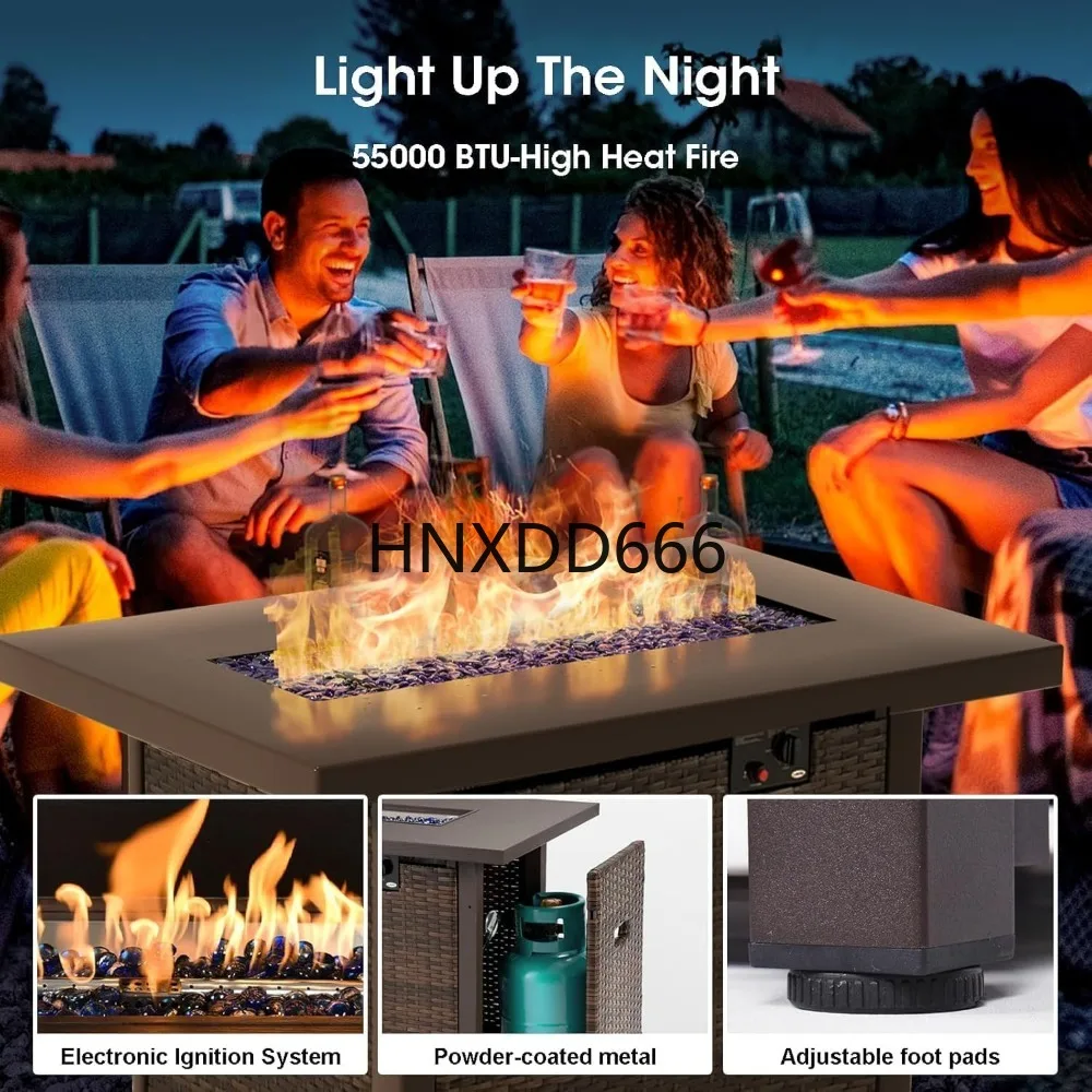 ชุดเฟอร์นิเจอร์ลานบ้าน 7 ชิ้น  - Outdoor Furniture With Fire Pit Table บทวิจารณ์และราคา