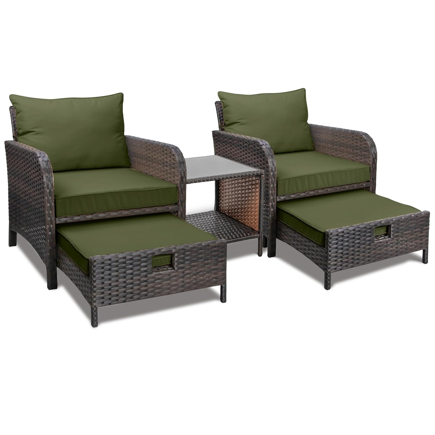 ชุดเฟอร์นิเจอร์หวาย PE 5 ชิ้น  - Outdoor Furniture Lounge Set บทวิจารณ์และราคา
