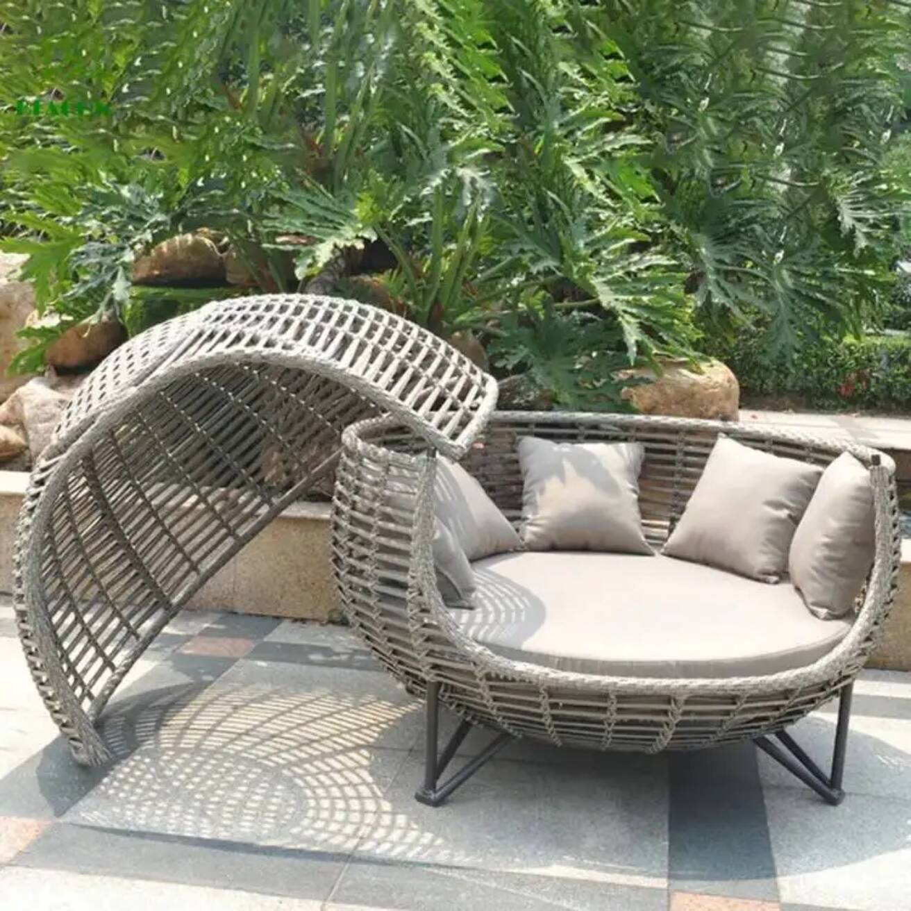 เตียงนอนกลางแจ้งแบบมีหลังคาสไต - Outdoor Daybed Furniture บทวิจารณ์และราคา