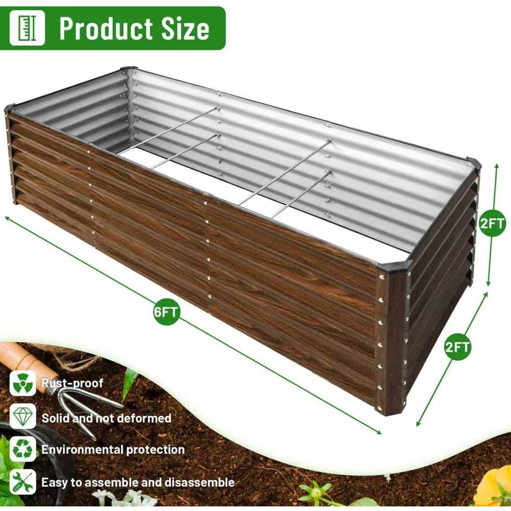 ชุดแปลงแปลงปลูกผักยกพื้นแบบชุบ - Planter Raised Metal บทวิจารณ์และราคา