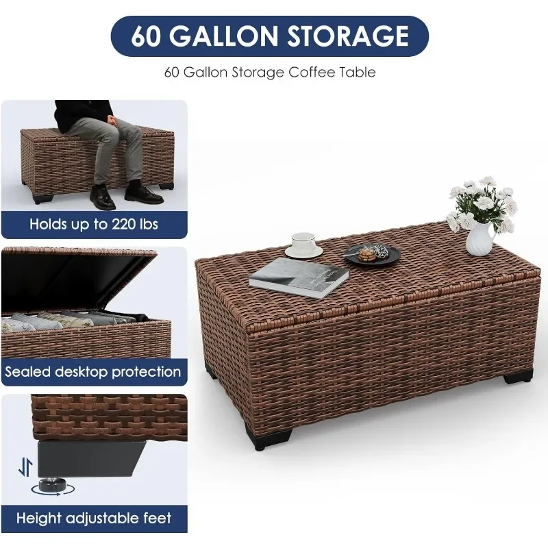 ชุดเฟอร์นิเจอร์พร้อมโต๊ะหลุมไฟ - Outdoor Furniture With Fire Pit Table บทวิจารณ์และราคา