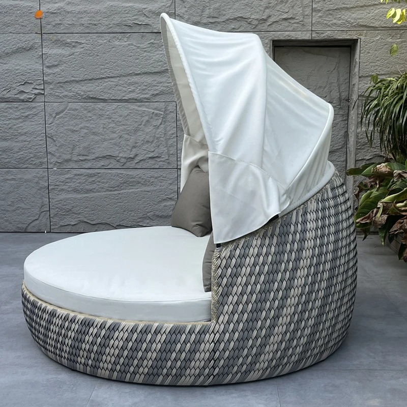เตียงนอนกลางวัน, โซฟาหวายทรงกล - Outdoor Furniture Lounge Set บทวิจารณ์และราคา