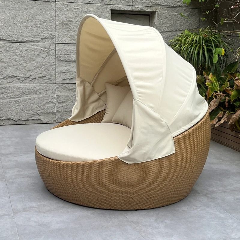 เตียงนอนกลางวัน, โซฟาหวายทรงกล - Outdoor Furniture Lounge Set บทวิจารณ์และราคา
