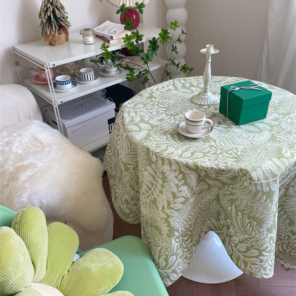 ผ้าฝ้ายผ้าลินินผ้าปูโต๊ะกันน้ํ - Outdoor Furniture Green บทวิจารณ์และราคา