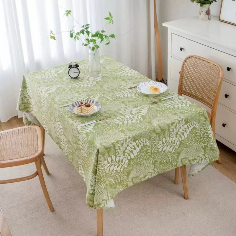 ผ้าฝ้ายผ้าลินินผ้าปูโต๊ะกันน้ํ - Outdoor Furniture Green บทวิจารณ์และราคา