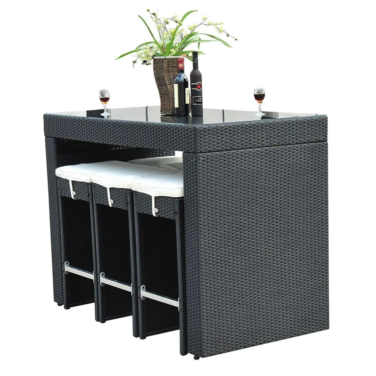 ชุดโต๊ะบาร์หวาย 7 ชิ้น ชุดรับป - Outdoor Furniture Europe บทวิจารณ์และราคา