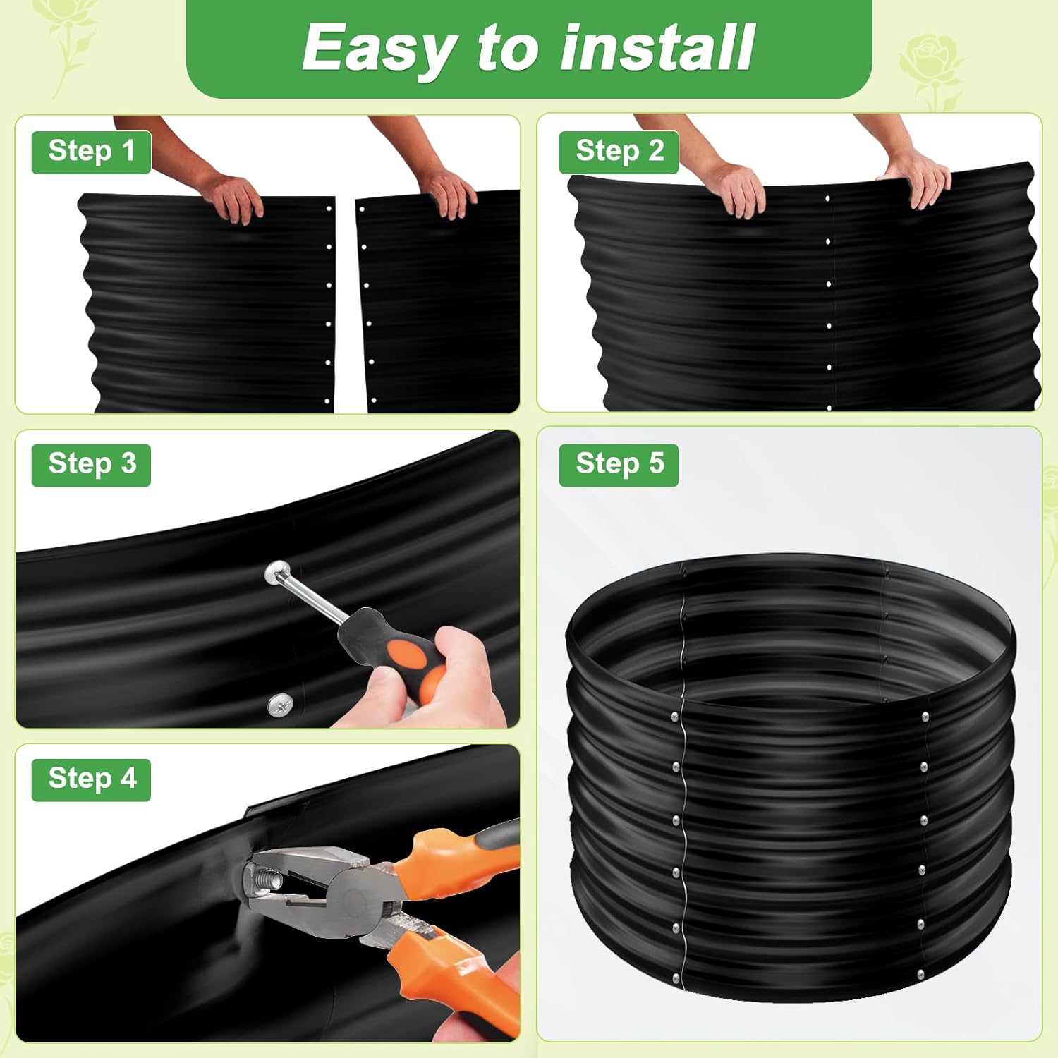 กระถางปลูกผักยกพื้นทรงกลมชุบสั - Planter Raised Metal บทวิจารณ์และราคา