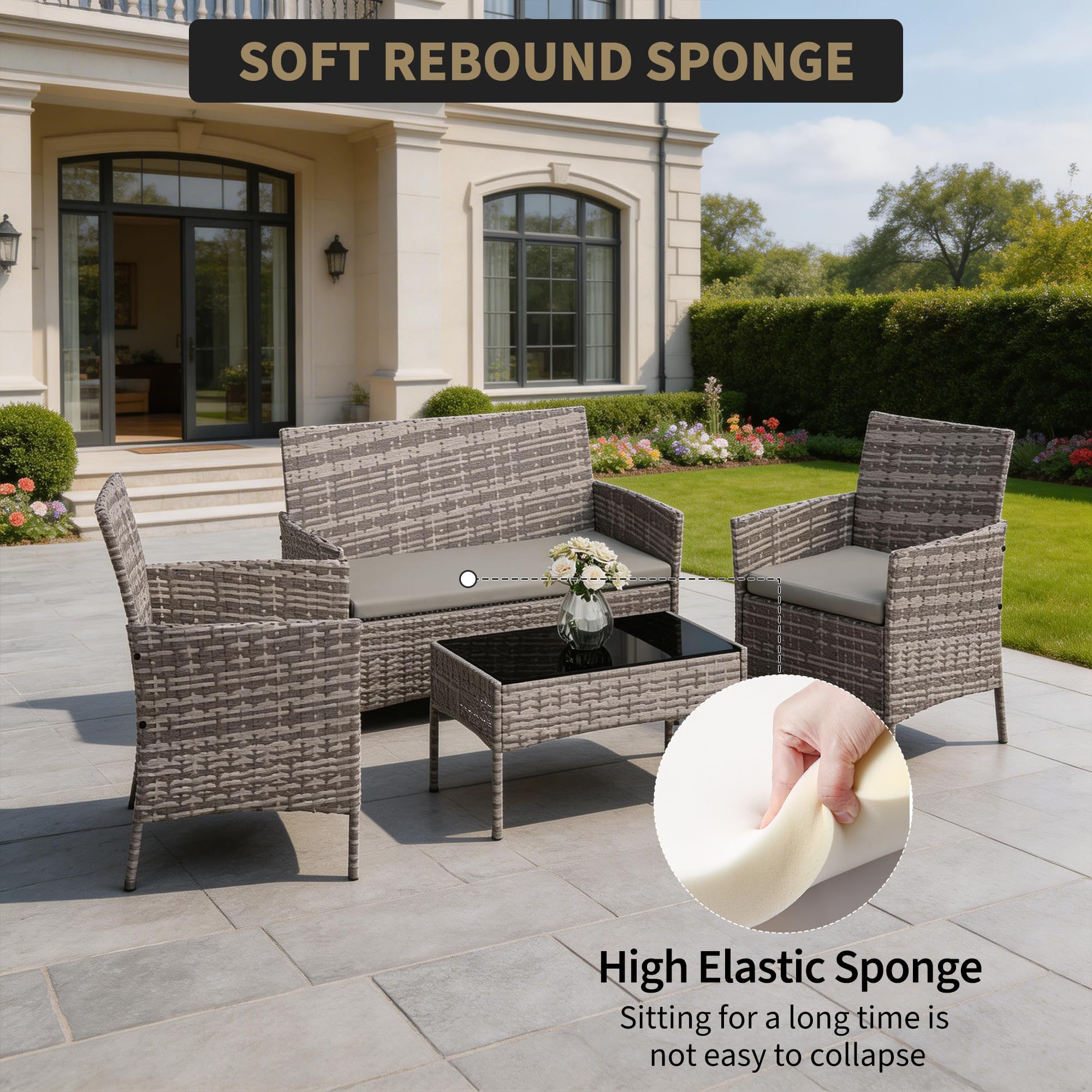 ชุดเฟอร์นิเจอร์ลานบ้าน 4 ชิ้น, - Outdoor Furniture Hong Kong บทวิจารณ์และราคา