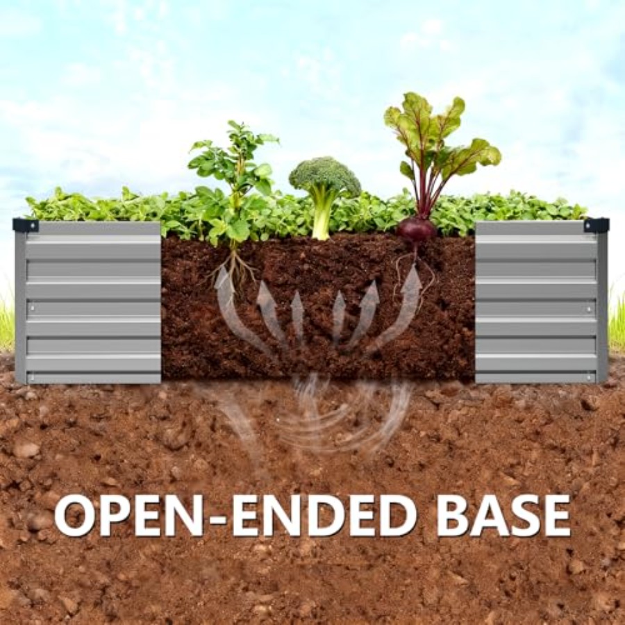 ชุดแปลงปลูกผักยกพื้นแบบชุบสังก - Planter Raised Metal บทวิจารณ์และราคา