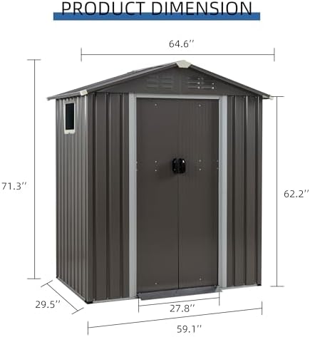 โรงเก็บของกลางแจ้งโลหะ JY QAQA - Outdoor Furniture With Storage บทวิจารณ์และราคา