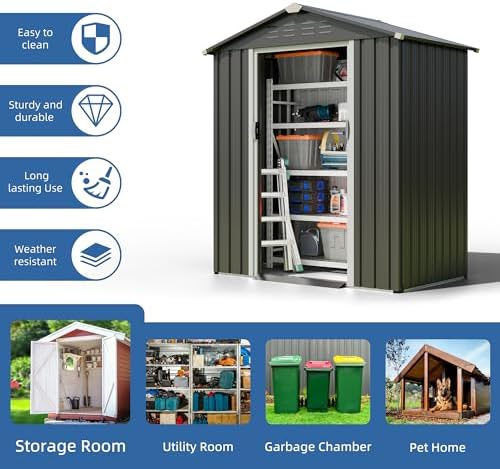 โรงเก็บของกลางแจ้งโลหะ JY QAQA - Outdoor Furniture With Storage บทวิจารณ์และราคา