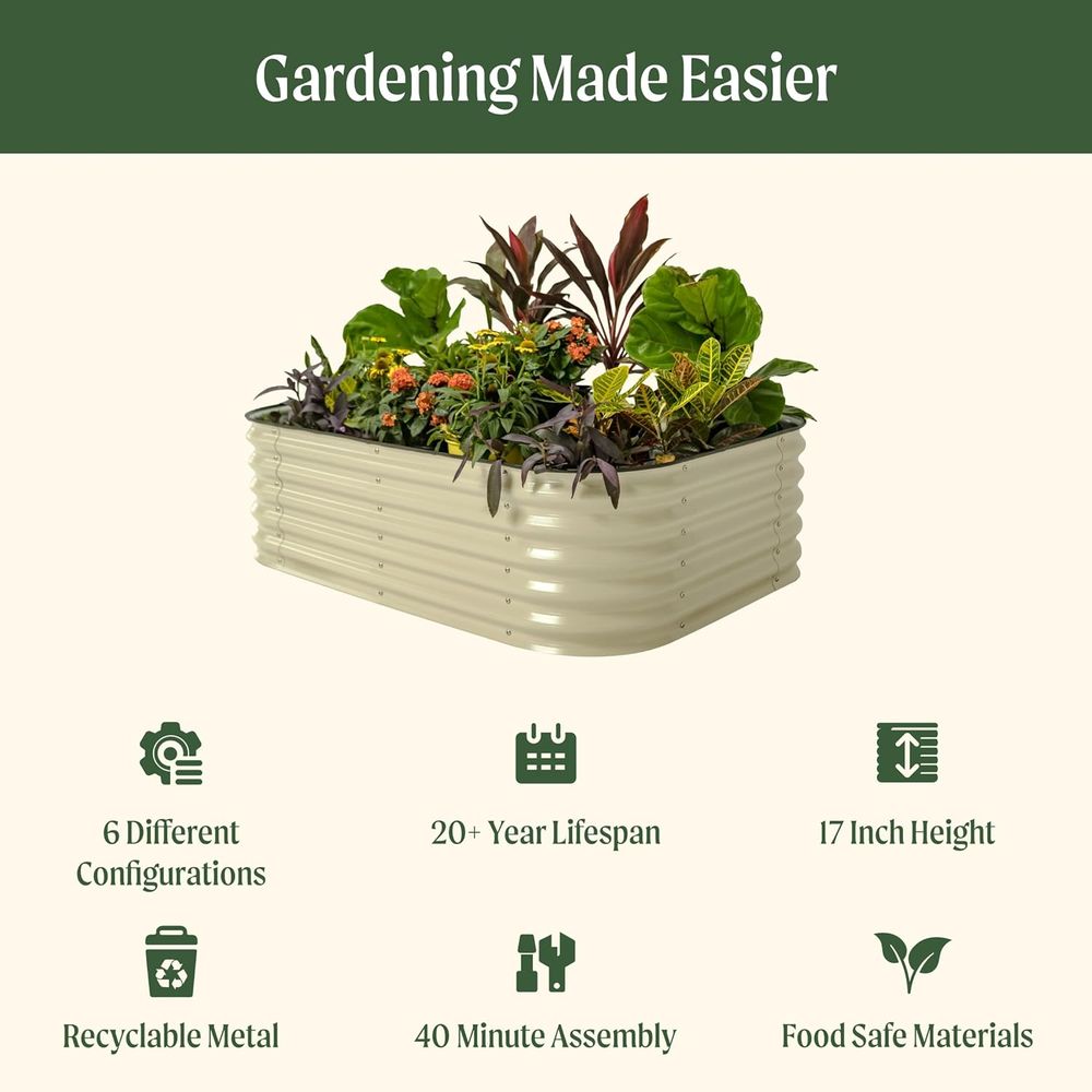 ชุดปลูกผักยกพื้น Vego garden ข - Planter Raised Metal บทวิจารณ์และราคา
