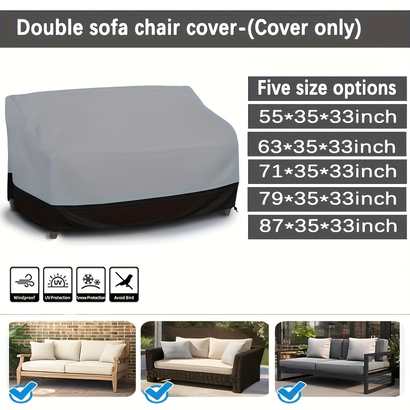 ผ้าคลุมโซฟา 3 ที่นั่ง สีเทา ผ้ - Outdoor Furniture Grey บทวิจารณ์และราคา
