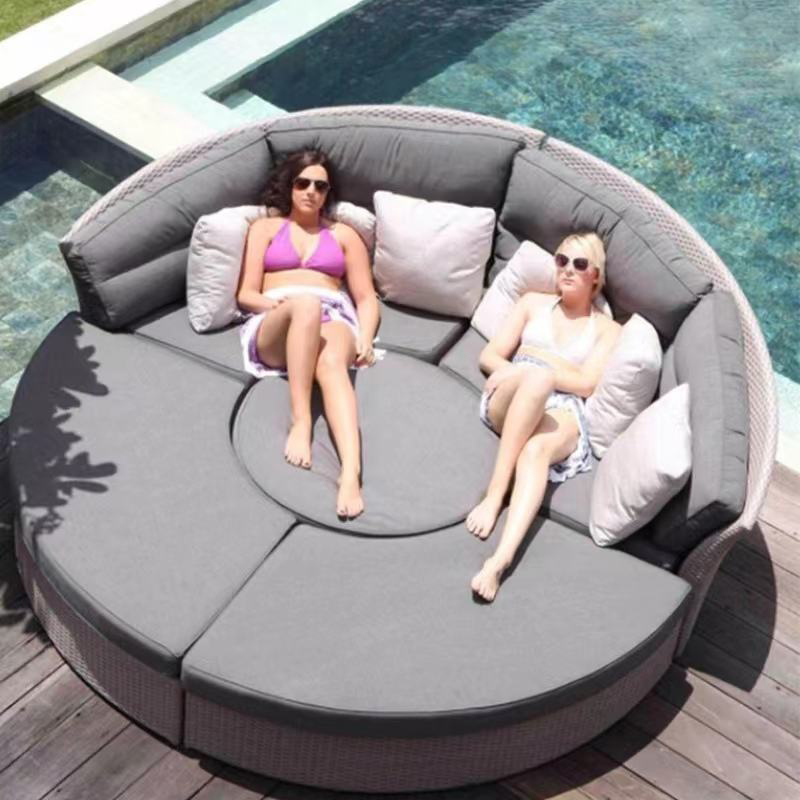 ชุดโซฟาเดย์เบดทรงกลมหวายสำหรับ - Outdoor Daybed Furniture บทวิจารณ์และราคา