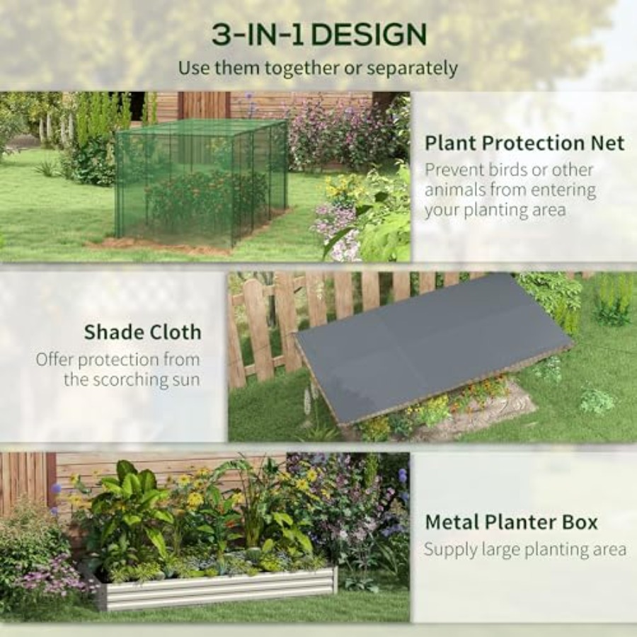 แปลงปลูกผักยกพื้นชุบสังกะสี ขน - Planter Raised Metal บทวิจารณ์และราคา