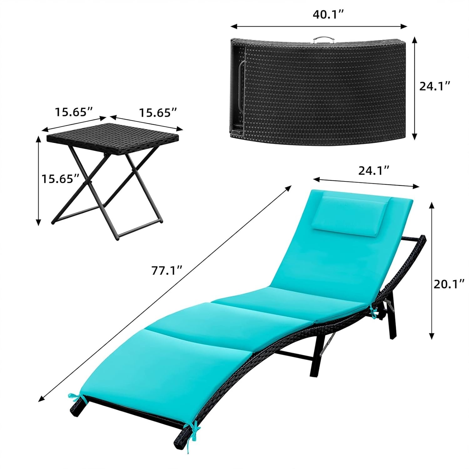 ชุดเก้าอี้หวายปรับระดับได้ 3 ช - Outdoor Furniture Lounge Set บทวิจารณ์และราคา