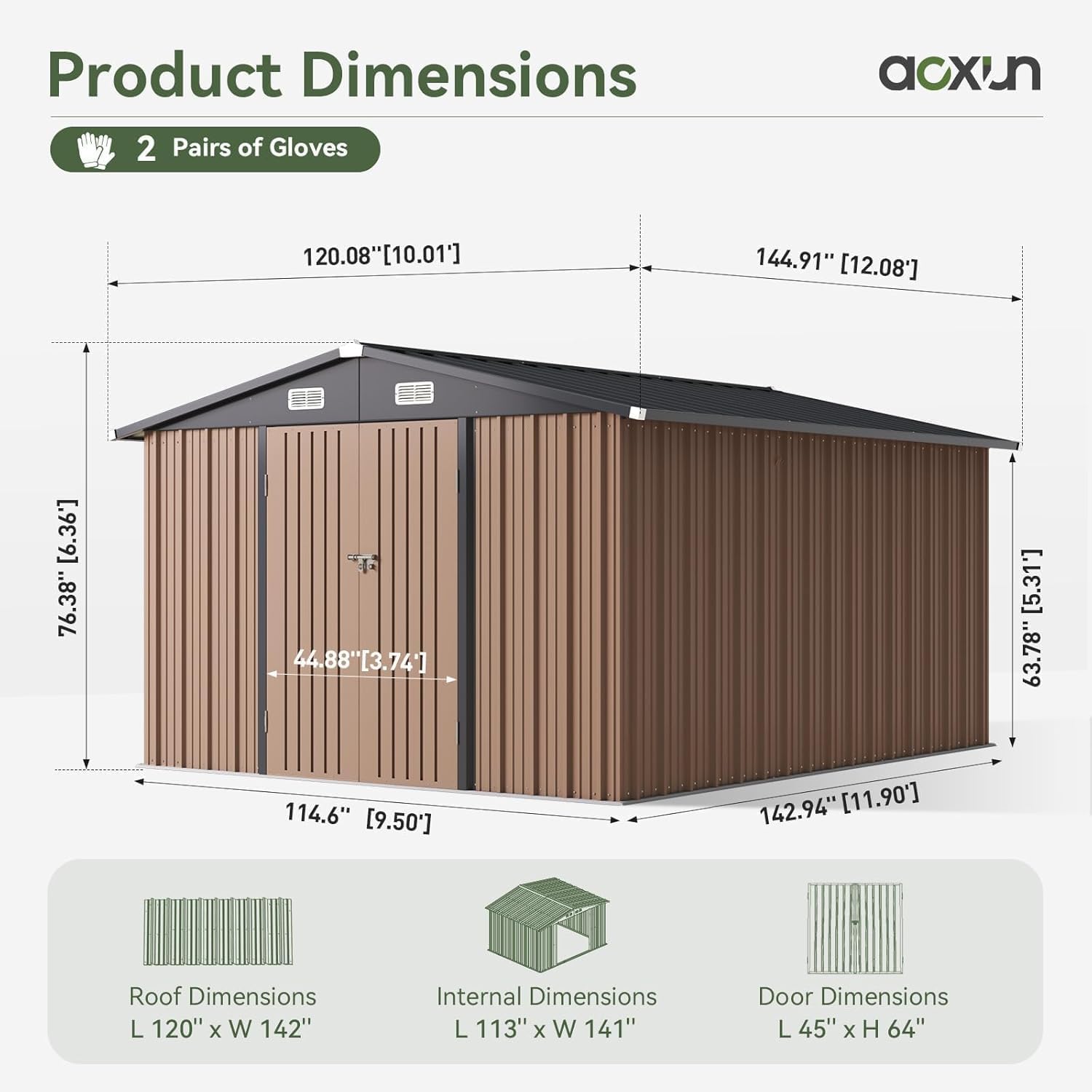 โรงเก็บของกลางแจ้งขนาด 12 x 10 - Outdoor Furniture With Storage บทวิจารณ์และราคา