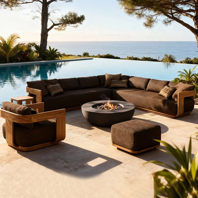 โซฟาพร้อมเบาะกันน้ำและกันรังสี - Outdoor Furniture Europe บทวิจารณ์และราคา