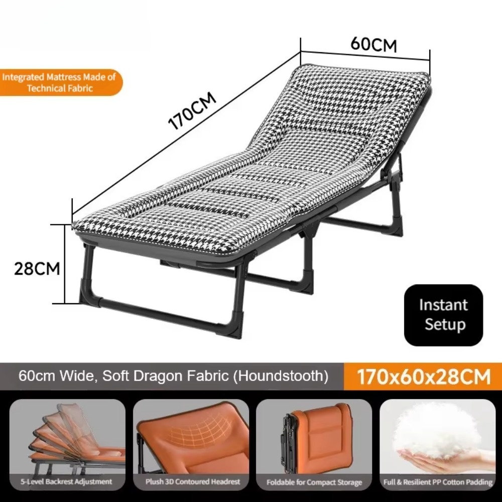 เตียงสนามพับได้ปรับระดับได้ ดี - Outdoor Furniture Fabric บทวิจารณ์และราคา