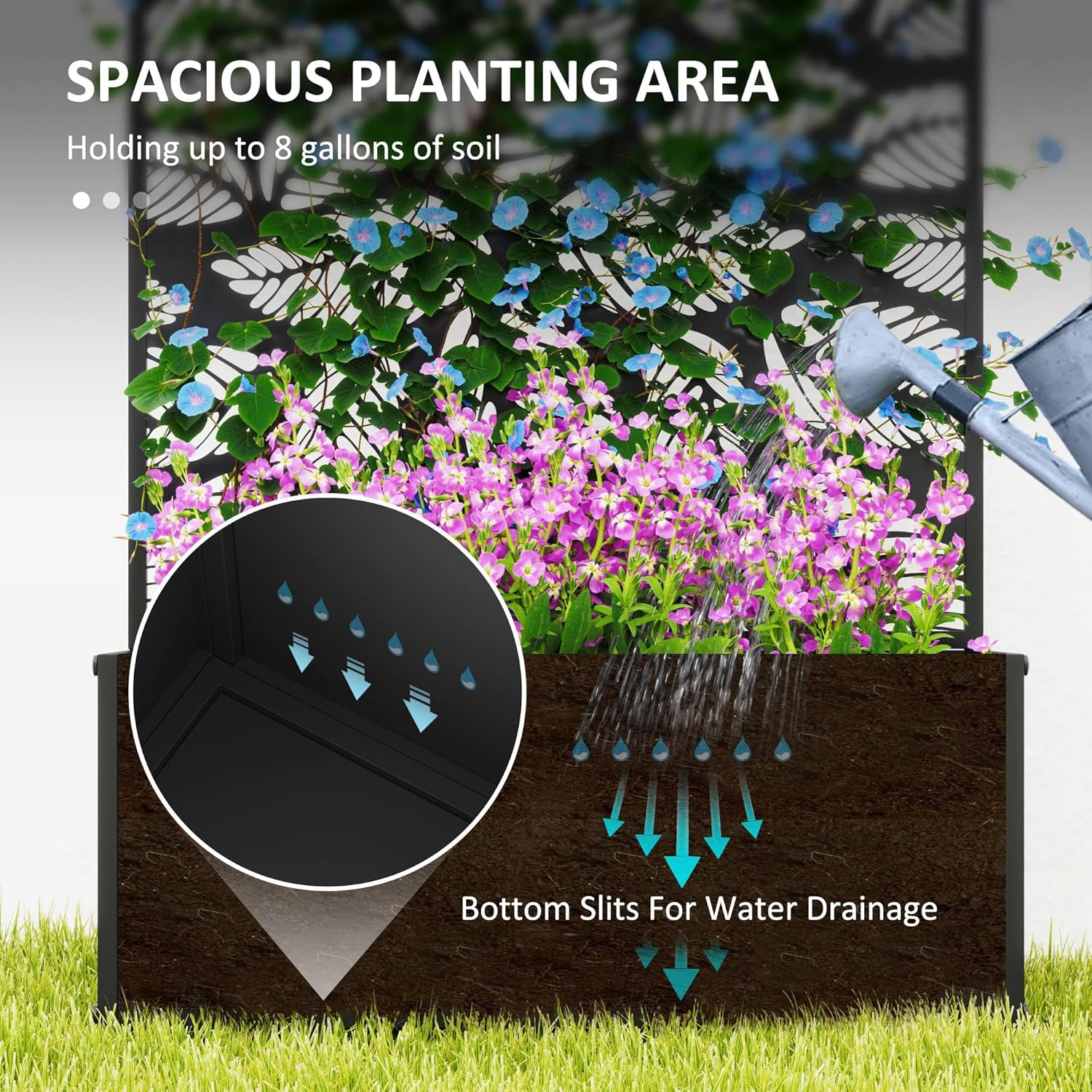 แปลงปลูกผักยกพื้นทำจากโลหะพร้อ - Planter Raised Metal บทวิจารณ์และราคา