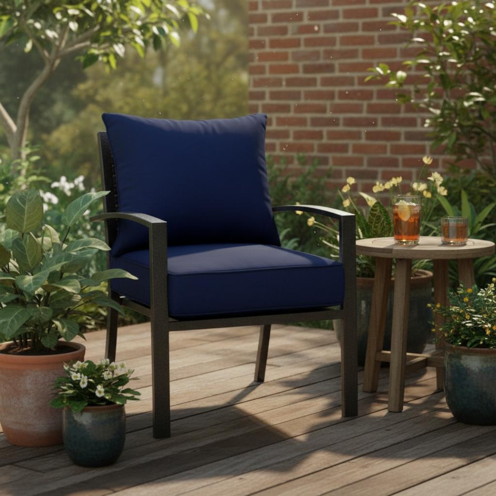 แผ่นรองเก้าอี้ลานบ้านแบบซ่อนได - Outdoor Furniture Fabric บทวิจารณ์และราคา